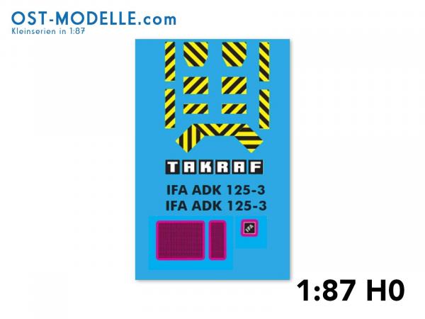 Decals ADK 125-3 gelb schwarz